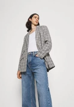 Mennace BREEZE DOUBLE BREASTED CHECK SUIT JACKET - Blazer Jacket - Grey -Mennace Shop Online ab93a31238f5476bbf5d4245b01541d7