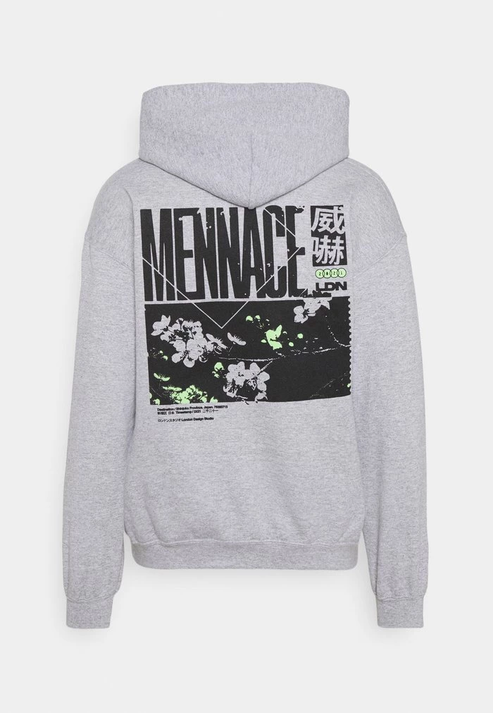 Mennace JAPAN OVERHEAD HOODIE - Zip-up Sweatshirt - Grey 10 Mennace JAPAN OVERHEAD HOODIE - Zip-up Sweatshirt - Grey - Image 8