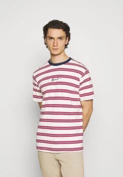 Mennace CLASSIC HORIZONTAL STRIPE UNISEX - Print T-shirt - White/red