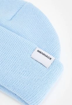 Mennace MINI ROLL BEANIE WITH TAB UNISEX - Beanie - Light Blue -Mennace Shop Online b73322fde4f240cea1a20a622662d407