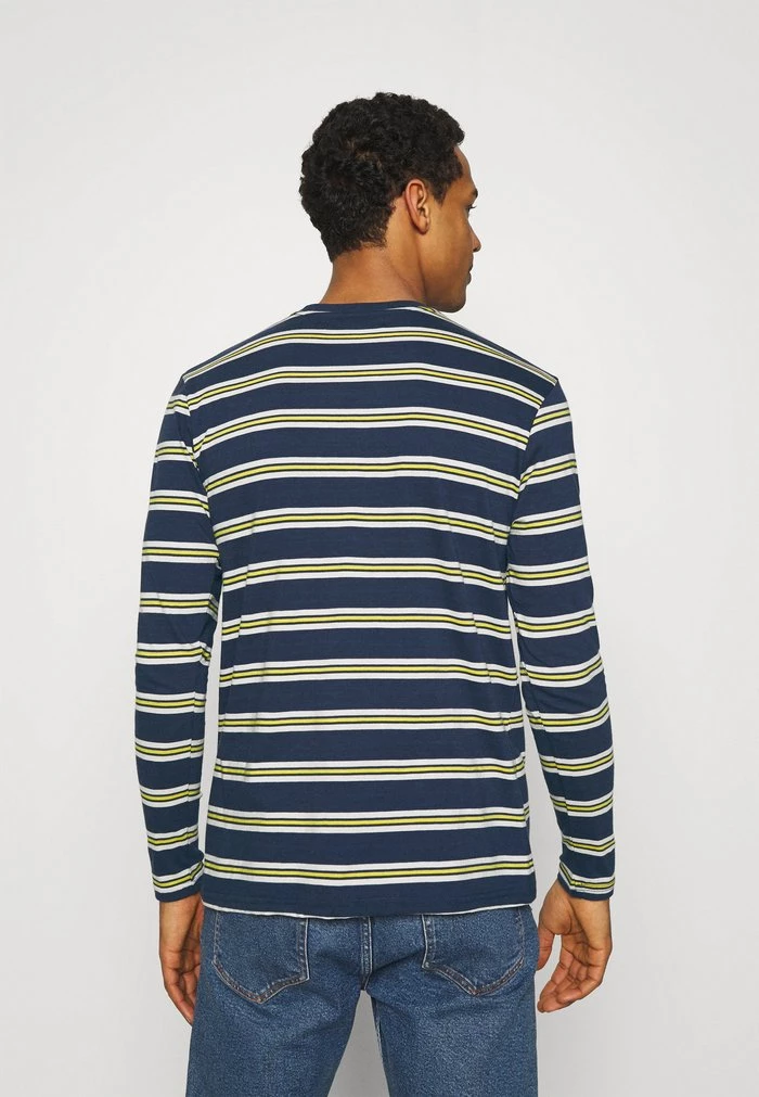 Mennace CLASSIC HORIZONTAL STRIPE UNISEX - Long Sleeved Top - Navy 5 Mennace CLASSIC HORIZONTAL STRIPE UNISEX - Long Sleeved Top - Navy - Image 3