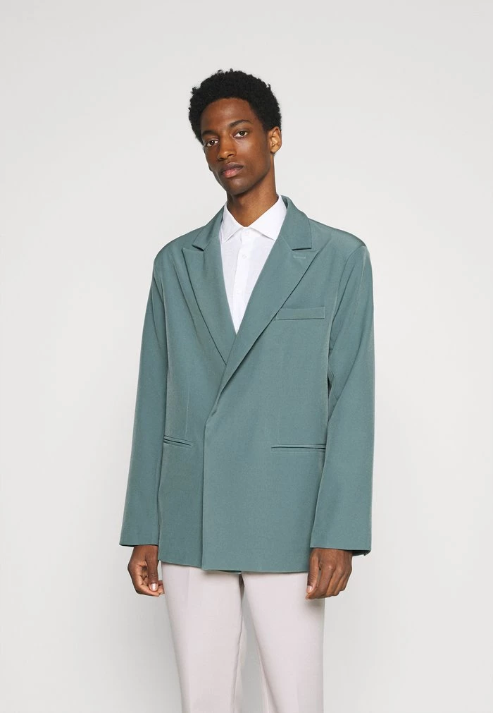 Mennace AFTERMATH ASYMMETRIC SUIT JACKET - Suit Jacket - Light Blue 3 Mennace AFTERMATH ASYMMETRIC SUIT JACKET - Suit Jacket - Light Blue