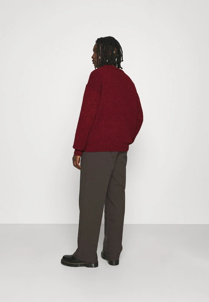 Mennace HENNESSEY BOUCLE KNIT - Jumper - Burgundy 5 Mennace HENNESSEY BOUCLE KNIT - Jumper - Burgundy - Image 3