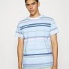 Mennace UNISEX SUNDAZE STRIPED REGULAR - Print T-shirt - Light Blue -Mennace Shop Online c9a78db19db742d5be06fbfa287192c4