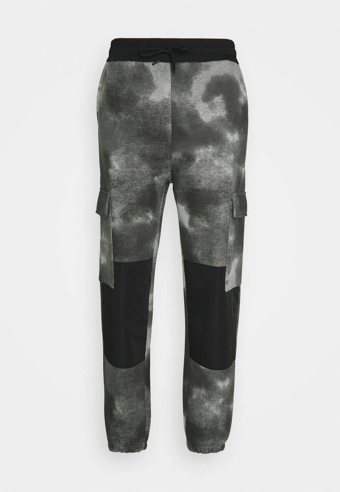 Mennace TIE DYE TEXTURE MIX - Tracksuit Bottoms - Charcoal 7 Mennace TIE DYE TEXTURE MIX - Tracksuit Bottoms - Charcoal - Image 5