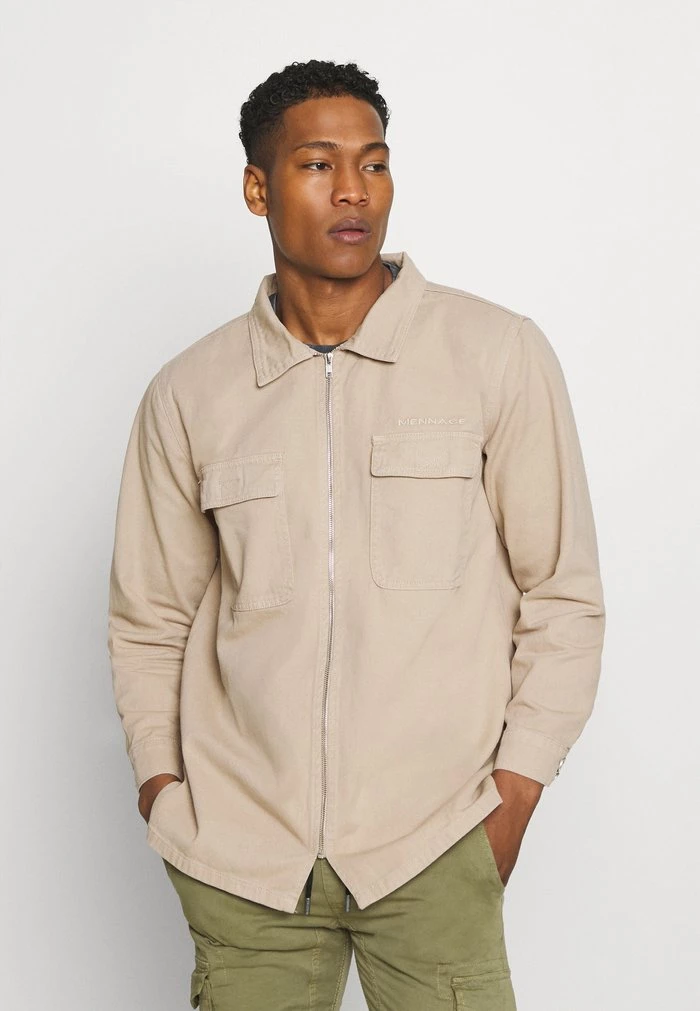 Mennace AFTERMATH DOUBLE POCKET - Shirt - Beige 3 Mennace AFTERMATH DOUBLE POCKET - Shirt - Beige