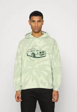 Mennace SWIRL DYE MOTOR HOODIE - Sweatshirt - Light Green