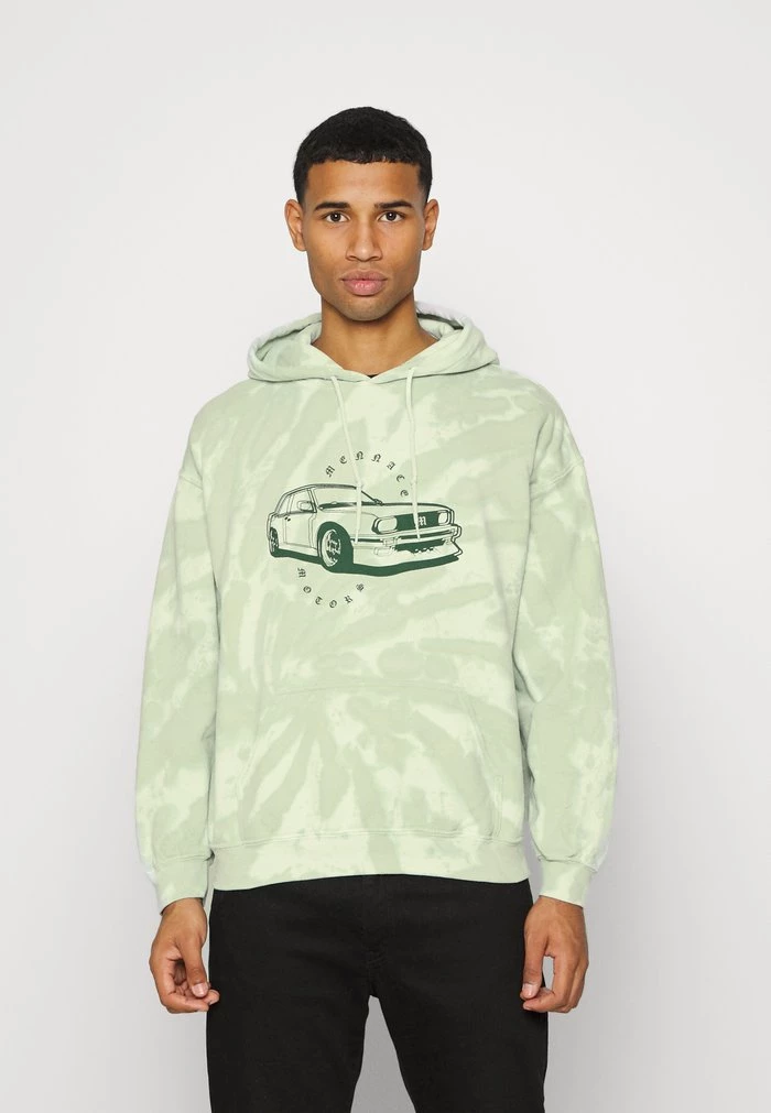 Mennace SWIRL DYE MOTOR HOODIE - Sweatshirt - Light Green 3 Mennace SWIRL DYE MOTOR HOODIE - Sweatshirt - Light Green