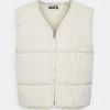 MENNACE ZIP UP QUILTED VEST UNISEX - Waistcoat - Light Grey 1 MENNACE ZIP UP QUILTED VEST UNISEX - Waistcoat - Light Grey -Mennace Shop Online d7872617c199461086803532d8113606