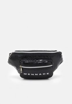 Mennace PATENT BUMBAG - Bum Bag - Black
