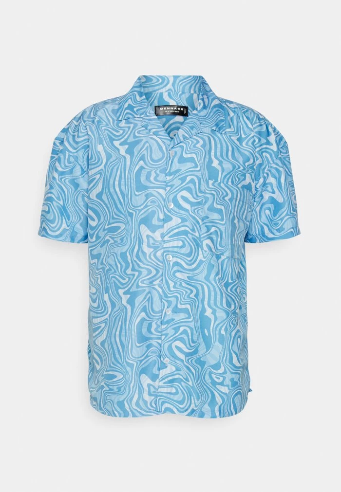 Mennace SWIRL REVERE SHIRT - Shirt - Blue 7 Mennace SWIRL REVERE SHIRT - Shirt - Blue - Image 5