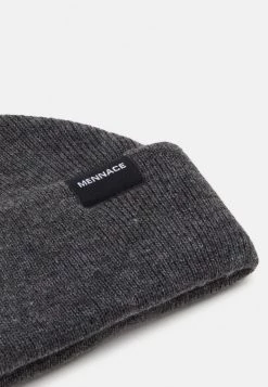Mennace MINI ROLL BEANIE WITH TAB UNISEX - Beanie - Grey Marl -Mennace Shop Online db36417050424d99ad47feb463c34715