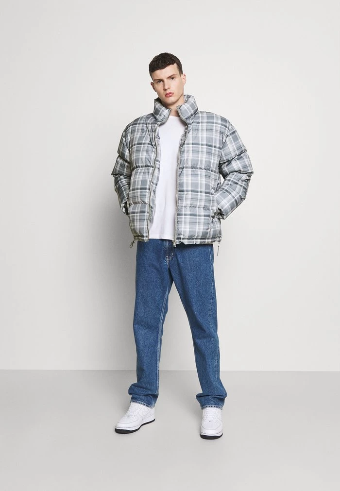 Mennace EVIAN CHECK PUFFER JACKET - Winter Jacket - Blue 4 Mennace EVIAN CHECK PUFFER JACKET - Winter Jacket - Blue - Image 2