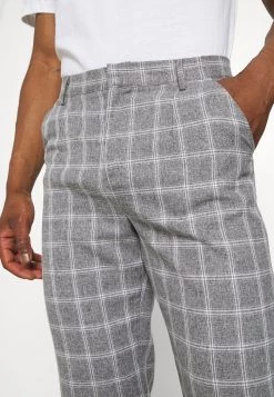 Mennace BREEZE STRAIGHT CHECK SUIT TROUSER - Trousers - Grey -Mennace Shop Online e96a441e8814493aa3c1de81fa4ba016