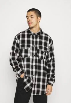 Mennace ROSEBOWL BANDANA AND CHECK SHIRT - Shirt - Black
