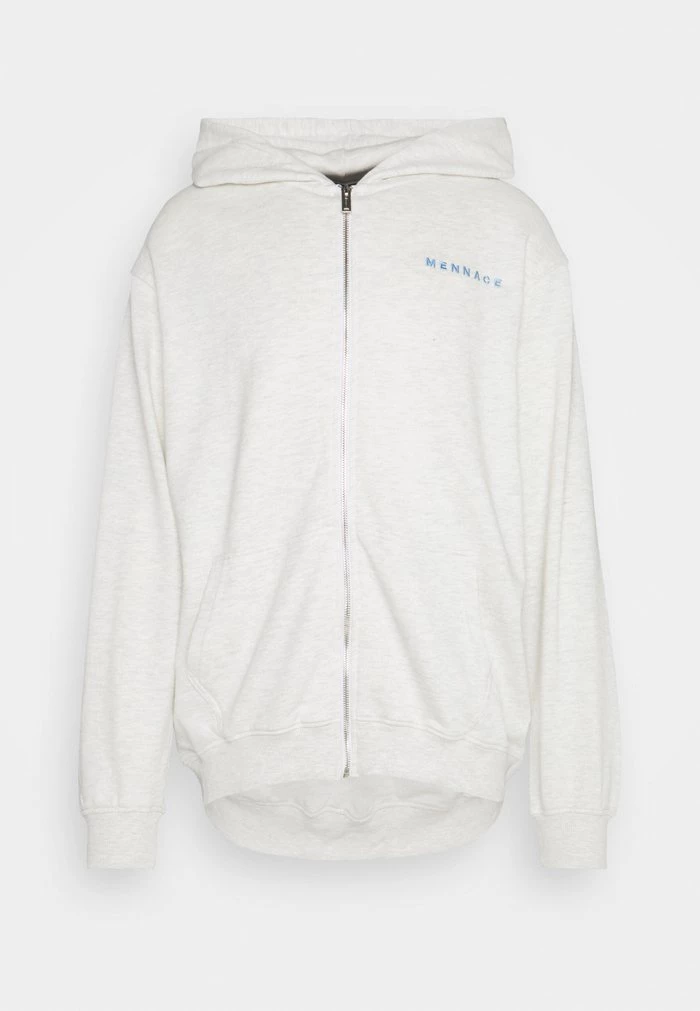 MENNACE ESSENTIAL HOODIE UNISEX - Zip-up Sweatshirt - Light Grey 3 MENNACE ESSENTIAL HOODIE UNISEX - Zip-up Sweatshirt - Light Grey