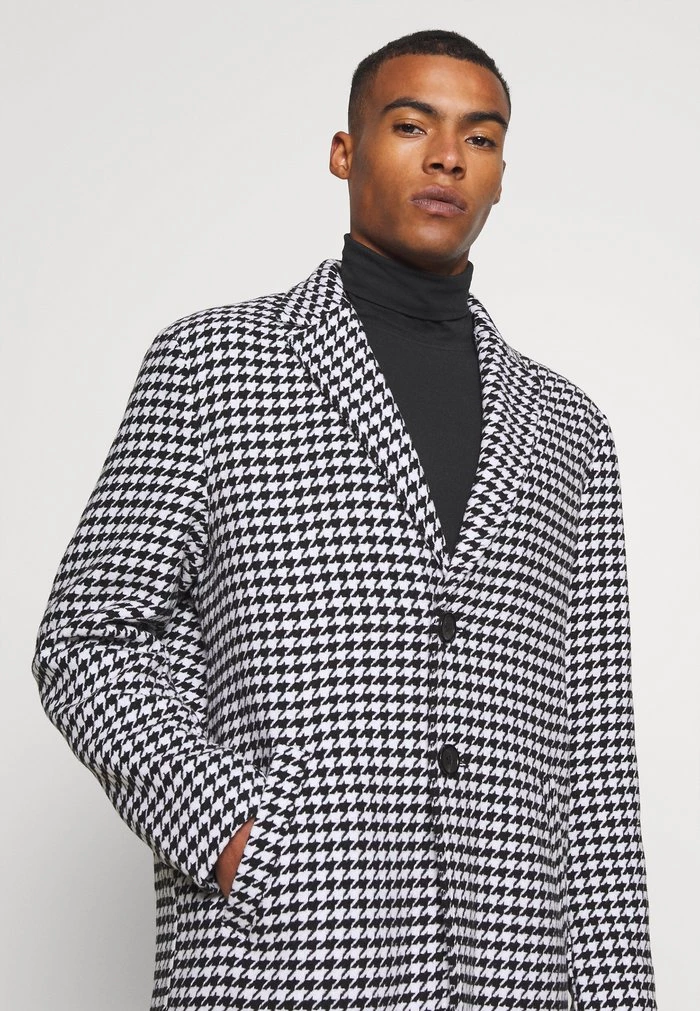 Mennace HENNESSEY HOUNDSTOOTH COAT - Classic Coat - White 6 Mennace HENNESSEY HOUNDSTOOTH COAT - Classic Coat - White - Image 4
