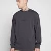 Mennace ESSENTIAL SIGNATURE TEE - Long Sleeved Top - Charcoal -Mennace Shop Online f6306b2ec6dd4849b35d41cf13c6d756